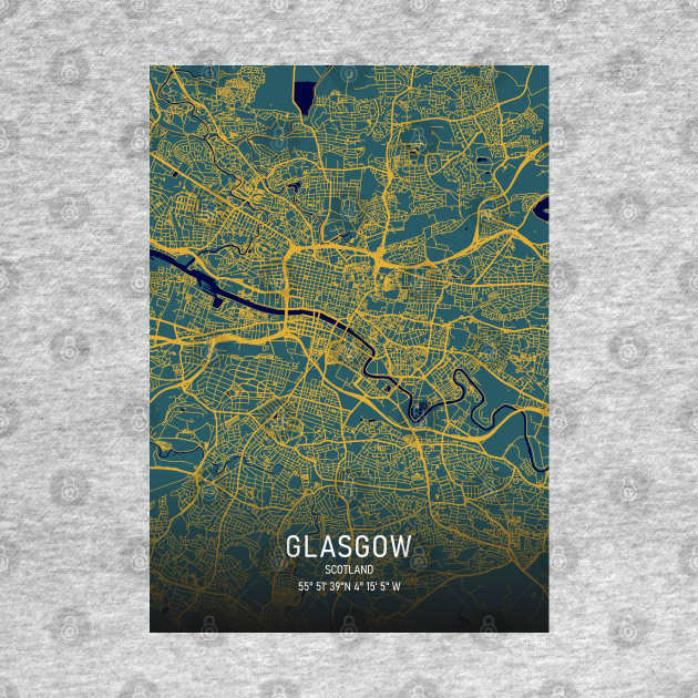 Glasgow city map by MapCarton